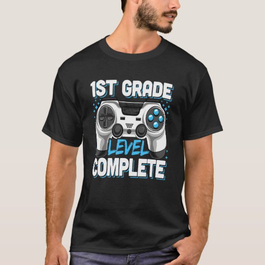 1st Grade Graduation Level Complete Video Gamer Ki T-Shirt (Vorderseite)