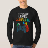 1st Grade Level Complete Gaming Boy Last Day Of Sc T-Shirt (Vorderseite)