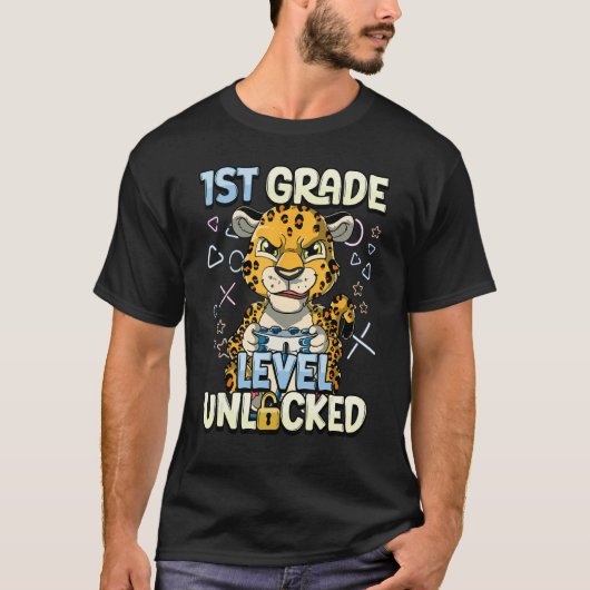 1st Grade Level Unlocked 1 T-Shirt (Vorderseite)