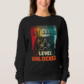 1st Grade Level Unlocked Back To School First Grad Sweatshirt (Vorderseite)