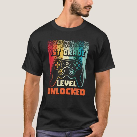 1st Grade Level Unlocked Back To School First Grad T-Shirt (Vorderseite)