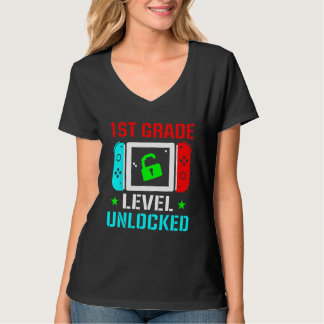 1st Grade Level Unlocked Back To School Gamer Boy T-Shirt