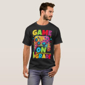 1St Grade Level Unlocked Video Gamer Pixel Back  T-Shirt (Vorne ganz)