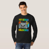 1st Grade Level Unlocked Video Gamers First Day Of T-Shirt (Vorne ganz)