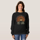 1st Grade Rainbow Leopard First Day Of School Teac Sweatshirt (Vorne ganz)