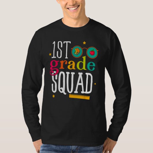 1st Grade Squad Back to School Student Teacher T-Shirt (Vorderseite)