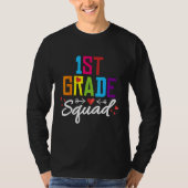 1st Grade Squad  First Teacher Student Team Back T T-Shirt (Vorderseite)