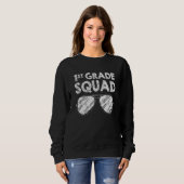 1st Grade Squad Glasses Back To School Teacher Stu Sweatshirt (Vorne ganz)