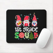 1st Grade Squad Gnome Teacher Christmas Ne Buffalo Mousepad (Mit Mouse)
