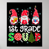 1st Grade Squad Gnome Teacher Christmas Ne Buffalo Poster (Vorne)