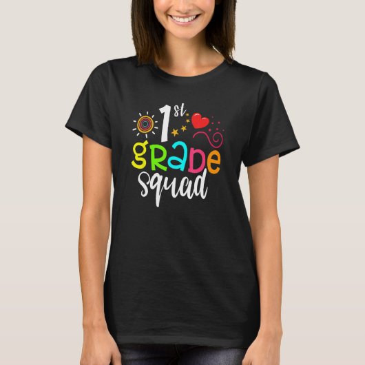 1st Grade Squad Team  Back To School Girls Boys Te T-Shirt (Vorderseite)