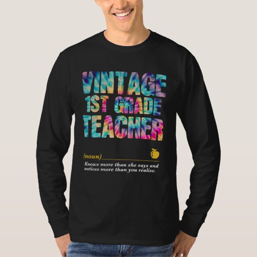 1st Grade Teacher Appreciation Week Back to School T-Shirt (Vorderseite)