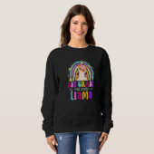 1st Grade Teacher Rainbow No Prob Llama 100 Days o Sweatshirt (Vorne ganz)