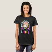 1st Grade Teacher Rainbow No Prob Llama 100 Days o T-Shirt (Vorne ganz)