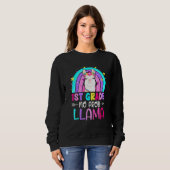 1st Grade Teacher Rainbow No Prob Llama 100th Day Sweatshirt (Vorne ganz)