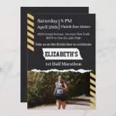 1st Half Marathon Runner First Running 13 1 Party Einladung (Vorne/Hinten)