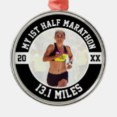 1st Half Marathon Runner First Running Beginner Ornament Aus Metall (Vorne)