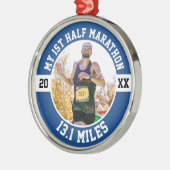 1st Half Marathon Runner First Running Marathoner  Ornament Aus Metall (Links)