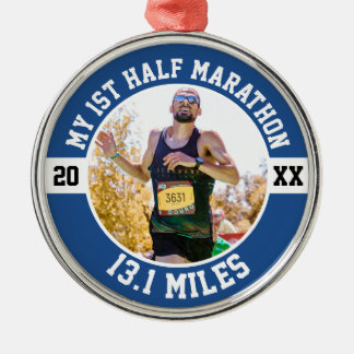 1st Half Marathon Runner First Running Marathoner  Ornament Aus Metall