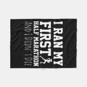 1st Half Marathon Runner Funny Running First  Fleecedecke (Vorderseite (Horizontal))