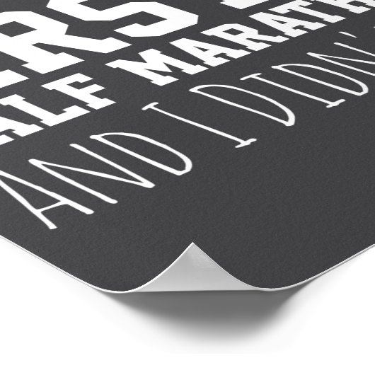 1st Half Marathon Runner Funny Running First  Poster (Ecke)