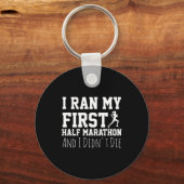 1st Half Marathon Runner Funny Running First Schlüsselanhänger (Vorderseite)