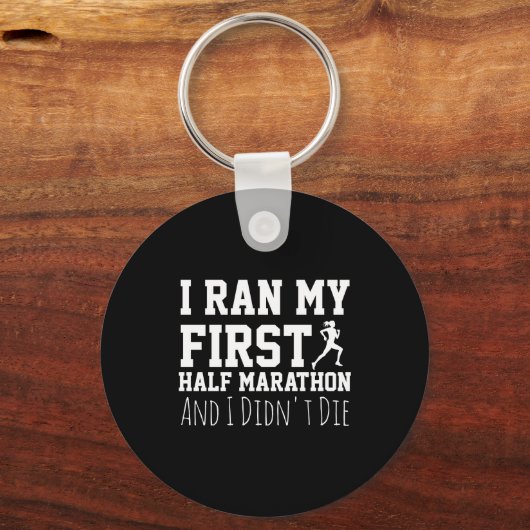 1st Half Marathon Runner Funny Running First Schlüsselanhänger (Vorderseite)