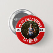1st Half Marathon Running First Runner Sports 13 1 Button (Vorne & Hinten)