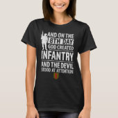 1st Infantry God Created Infantry Devil stood Att T-Shirt (Vorderseite)