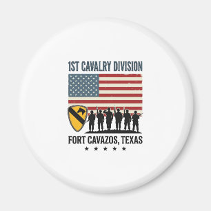 1st Kavalleriedivision Fort Hood Vintage Militär-S Magnet