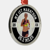 1st Marathon Runner First Running Marathoner 26 2 Ornament Aus Metall (Rechts)