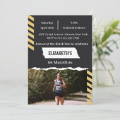 1st Marathon Runner First Running Sport 26 2 Einladung (Stehend Vorderseite)