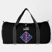 1st Marine Division Veteran Personalisiert Duffle Bag (Rückseite)