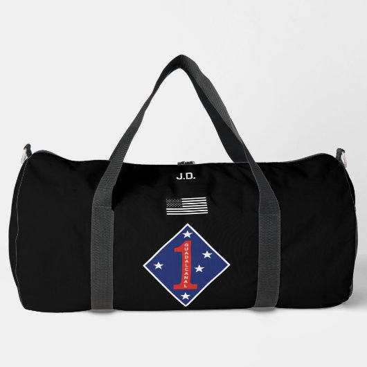 1st Marine Division Veteran Personalized Duffle Bag (Vorderseite)