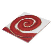 1st-Root Chakra Rot-Spiralen-Grafik #1 Fliese (Seite)