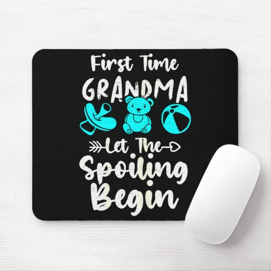 1st Time Grandma To Be First Time Grandma Grandmot Mousepad (Mit Mouse)
