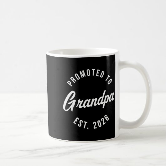 1st Time Grandpa Est 2026 New First Grandpa 2026 Kaffeetasse (Rechts)
