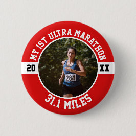 1st Ultra Marathon Running First Runner Sports Button