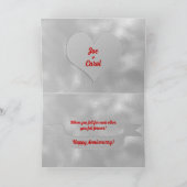 1st Wedding Anniversary Karte (Innenseite)