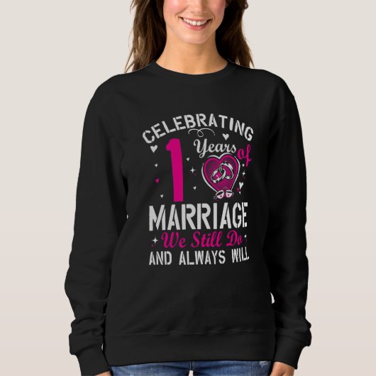 1st Wedding Anniversary Matching Couple Men Women  Sweatshirt (Vorderseite)