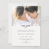 1st Wedding Anniversary - We Still Do Photo Einladung (Vorderseite)