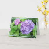 1st Wedding Anniversary Wishes Hydrangeas Elegant Karte (Gelbe Blume)