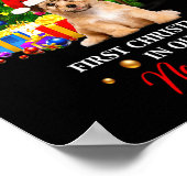 1st Xmas In Our New Home Xmas Norfolk Terrier T Sh Poster (Ecke)