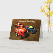 ***1stBIRTHDAY*** RACING CAR GREETING Karte (Gelbe Blume)