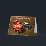 ***1stBIRTHDAY*** RACING CAR GREETING Karte<br><div class="desc">Tell your Little One that you wish him or her a VERY FUN / VERY HAPPY "1st Birthday" today:)</div>