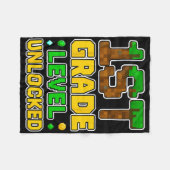 1ste Stufe Entsperrter Videogamer Pixel CK to S Fleecedecke (Vorderseite (Horizontal))