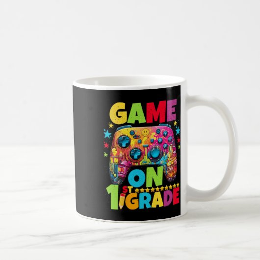 1ste Stufe Entsperrter Videogamer Pixel CK to S Kaffeetasse (Rechts)