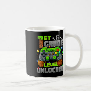 1ste Stufe Entsperrter Videogamer Pixel CK to S Kaffeetasse