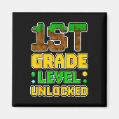 1ste Stufe Entsperrter Videogamer Pixel CK to S Magnet (Vorne)