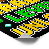 1ste Stufe Entsperrter Videogamer Pixel CK to S Poster (Ecke)